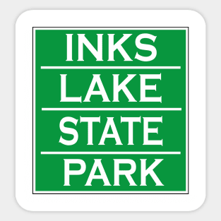 INKS LAKE STATE PARK TEXAS Sticker